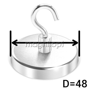 Другие товары для дома: Магнитное крепление с крючком E48 Артикул:	Магнит Е48 Диаметр D:	48