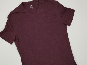 bordowy t shirty: T-shirt, H&M, S, stan - Dobry