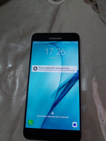 islenmis dublikat telefonlar: Samsung Galaxy C7 2016, 32 GB, rəng - Boz, Barmaq izi, İki sim kartlı