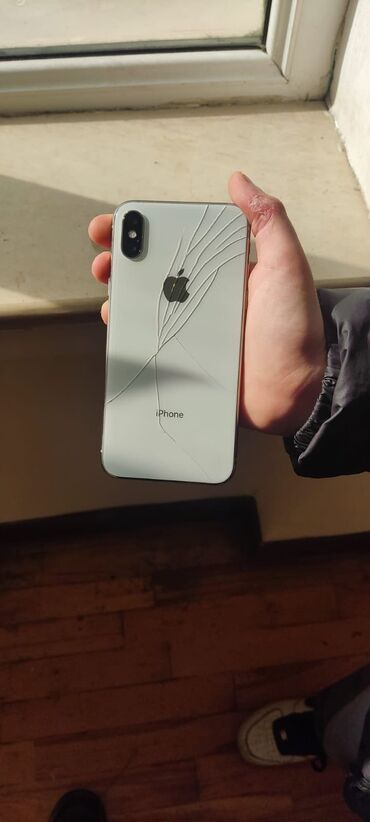 Apple iPhone: IPhone X, 256 GB, Zəmanət, Qırıq, Simsiz şarj