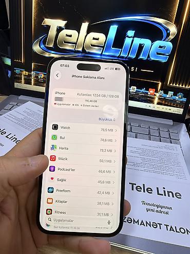 iphone iks: IPhone 14 Pro, 128 GB, Deep Purple, Zəmanət, Kredit, Simsiz şarj — 6