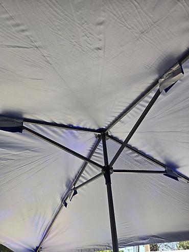 3 d qelem: Mavi rəngli, böyük ölçülü açıq hava çətiri/sayaq tent. ölçü 2.5×2.5 — 4