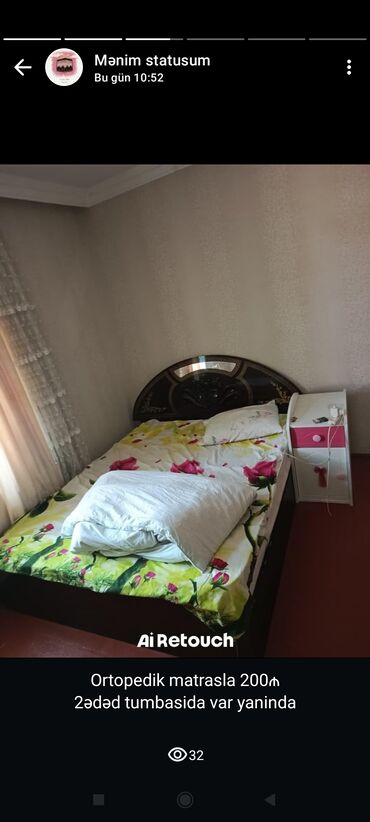 tek kamot: İkinəfərlik çarpayı, Matras ilə