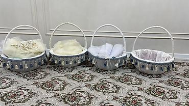 Упаковочные товары: Декоративные корзины с ручкой для торжеств - Округлая форма, высокий — 8