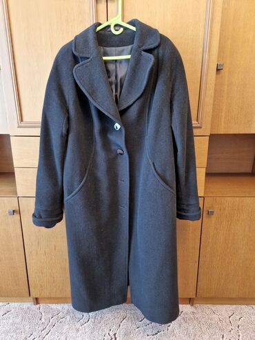 черное пальто купить: Пальто, Классика, Осень-весна, Драп, Длинная модель, Двубортная модель, Без подкладки, 6XL (EU 52), 7XL (EU 54)