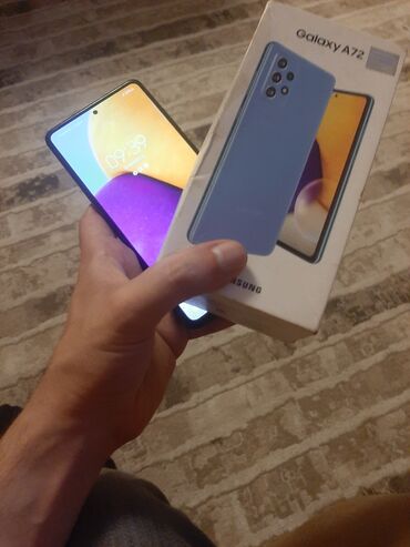 samsunk s8: Samsung Galaxy A72, 256 ГБ, цвет - Синий, Сенсорный, Отпечаток пальца, Face ID