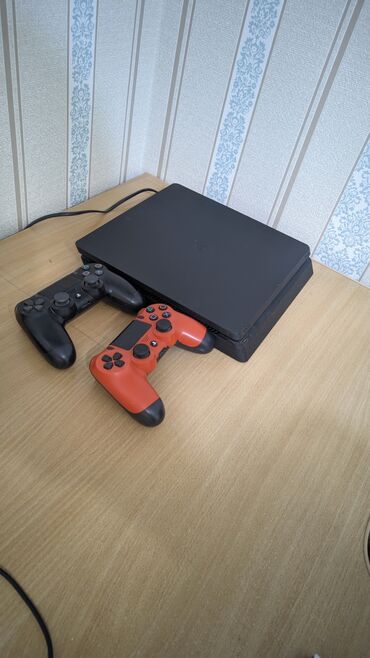 плейстейшин 4: Игровая консоль Sony PlayStation 4 Slim (чёрная) 1 Тб прошитая. То