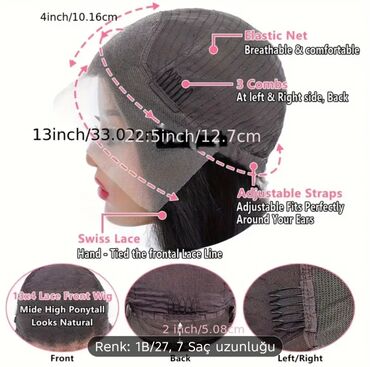 Təbii saçlar, pariklər: Parik, Təbii, Yeni — 2