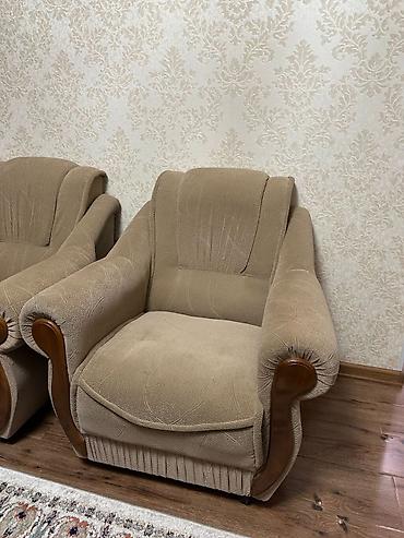 Комплекты мягкой мебели: Комплект мягкой мебели, Б/у, Самовывоз, Бесплатная доставка, цвет - Бежевый — 4