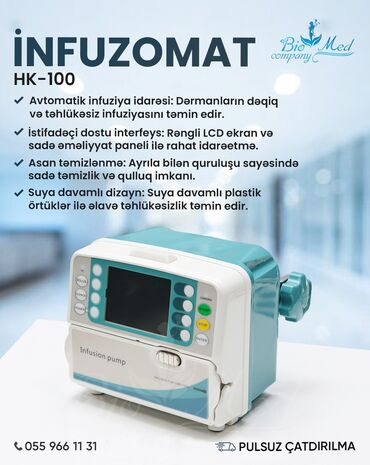Arıqlama aparatları: İnfuzomat — mayelərin (məsələn, dərmanlar, qidalandırıcı məhlullar və
