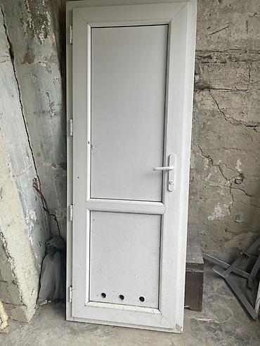 PVC qapı – ağ rəng ölucəl 2,25*80sm - Material: möhkəm PVC profillər — 2