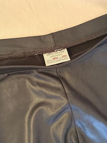 deri salvar: Zara Girls kolleksiyasından qara rəngli, dəri effekti olan leggings — 1