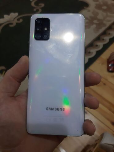 Samsung: Samsung Galaxy A71, 128 GB, rəng - Göy, Barmaq izi, İki sim kartlı, Face ID