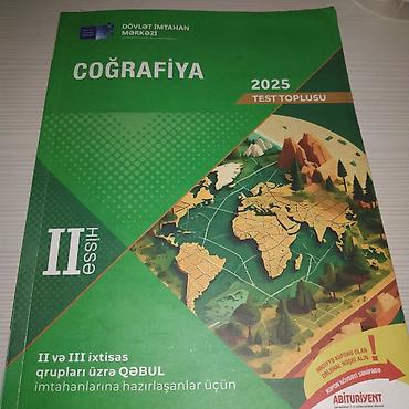 dunya xerıtesı: Məhsul: Coğrafiya 2025 – Test Toplusu (DİM), Hissə I və Hissə II — 2