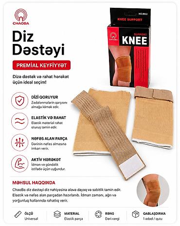 Tibbi məhsullar: №: 15257 Məhsulun adı: Diz üçün support Chaoba 9933 Brend: Chaoba — 1