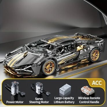 Игрушки: Конструктор Lamborghini Black Gold 🔥 1280 деталей Размер: 36 × 17 ×