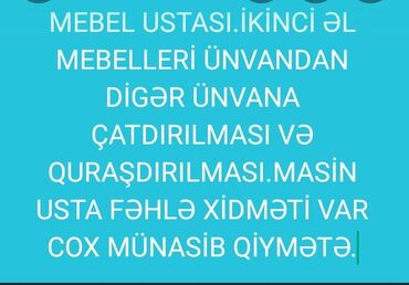 ford yuk masinlari: Her növ mebellərin danışması və quraşdırılması.bu işi mükəmməl