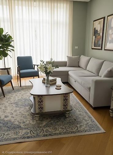 Qonaq otağı mebel dəsti Tərkib: - L formalı yumşaq künc divan: açıq