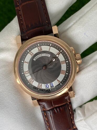 часы с кожаным ремешком: Breguet Marine Big Date ️Премиум качество ! ️Диаметр 39 мм