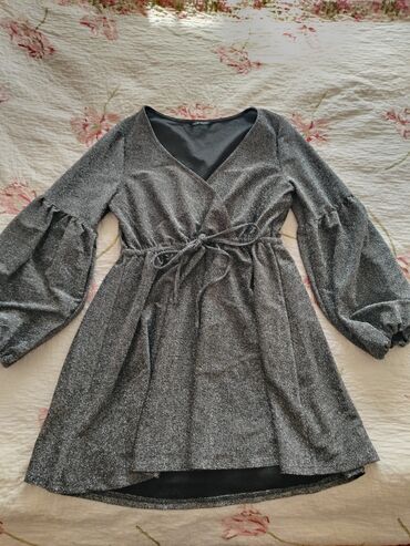 haljina 110: XL (EU 42), L (EU 40), color - Silver, Other style, Long sleeves