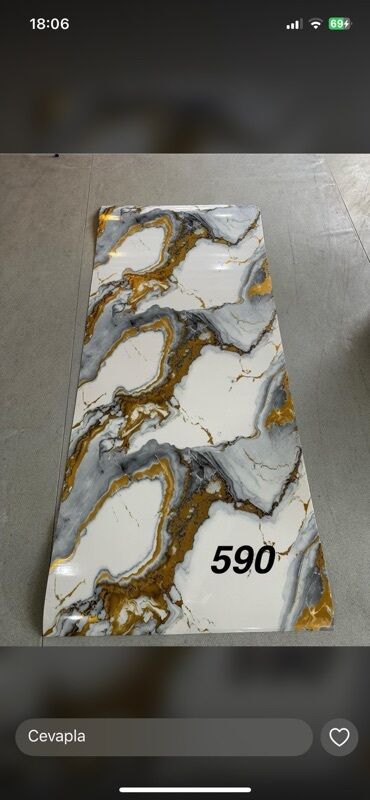 Mərmər effektli PVC panellər: Məhsul: Dekorativ PVC yapışqanlı örtük – mərmər effektli panellər — 10