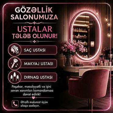 dönər iş elanları: Qadın saç ustası tələb olunur, Yerin icarəsi — 1