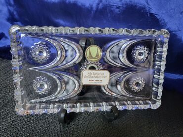 Ostalo posuđe: Krisltalni nov plato za posluzenja Walther Nemacka 80te. Nov — 4