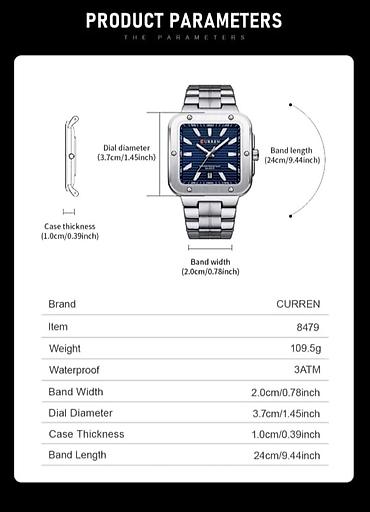 google pixel watch: Классические часы часы, Curren, Аллой, Китай, Водонепроницаемые, Мужские, Новый — 10