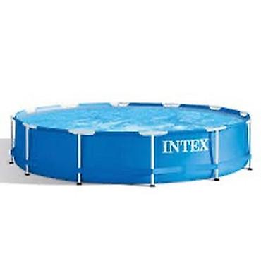 бассейн семейный: Каркасный бассейн Intex, круглый, синий. Размер: 366*76 - Тип — 3