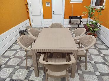 Bağ, çöl masa və oturacaq dəstləri: Yeni, Dördbucaq masa, 6 stul, Açılmayan, Skameykalar ilə, Plastik, Türkiyə -da lalafo.az — 7 Bağ, çöl masa və oturacaq dəstləri: Yeni, Dördbucaq masa, 6 stul, Açılmayan, Skameykalar ilə, Plastik, Türkiyə — 7