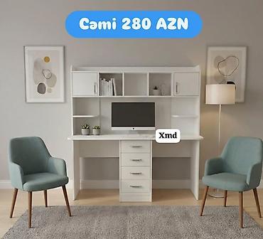 dolab sumqayit: Kompyuter/iş masası – üst vitrinli model Qiymət: 280 AZN (şəkildə — 1