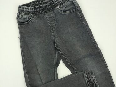 sinsay jeansy skinny mid waist: Spodnie jeansowe, Peppers, 11 lat, 140/146, stan - Dobry