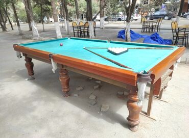 детский батут с защитной сеткой: Bilyard stolu – klassik dizaynlı, ağac karkaslı və dekorativ oyma