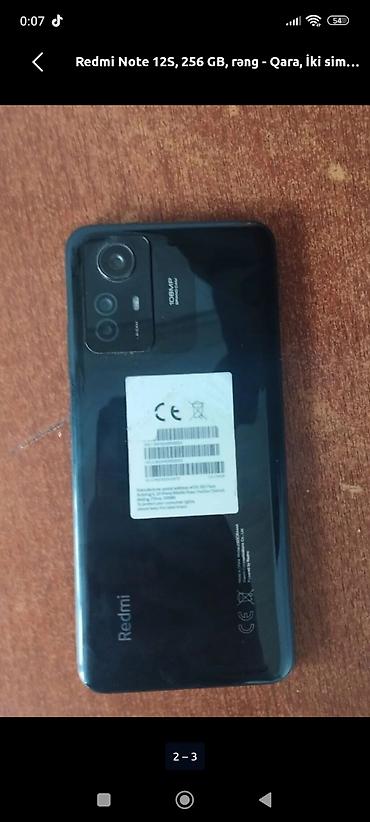 xiaomi 17 pro bakida: Redmi Note 12S, 256 GB, rəng - Qara, İki sim kartlı — 3