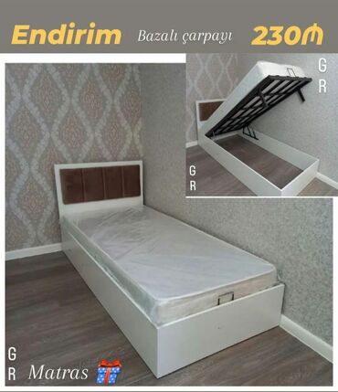 bazali tek carpayilar: Yeni, Təknəfərlik çarpayı, Bazalı, Matras ilə