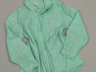 bluzka zieleń butelkowa: Bluzka, 7 lat, 116-122 cm, stan - Dobry