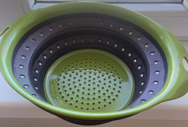 силиконовые формы для льда: Складное дуршлаг‑сито для кухни. - Материал: комбинированный —