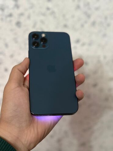 Apple iPhone: IPhone 12 Pro, Скидка 10%, Б/у, 128 ГБ, Blue Titanium, Чехол, 79 %