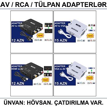 Digər kompüter aksesuarları: Adapterlər/Konverterlər (Çeviricilər) 📍Ünvan: Bakı şəh, Suraxanı ray — 13
