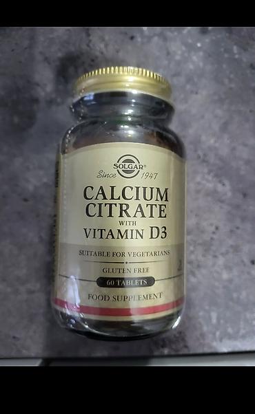 Другие медицинские товары: Solgar Calcium Citrate with Vitamin D3 – 60 tablet. - Tərkib: Kalsium — 2