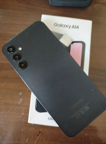 samsung c5: Samsung Galaxy A14, 128 GB, rəng - Qara, Zəmanət, Düyməli, Barmaq izi