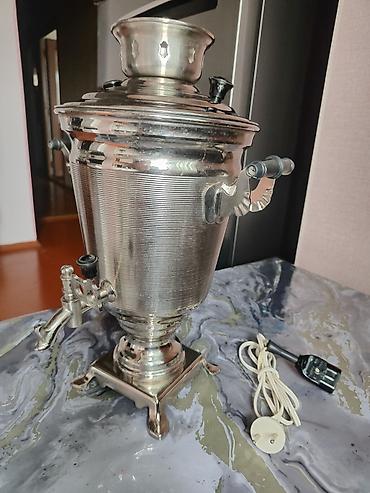 Sovetin Elektrik samovar 4 lit. - Klassik metal korpus, relyefli səth at lalafo.az — 1 Sovetin Elektrik samovar 4 lit. - Klassik metal korpus, relyefli səth — 1