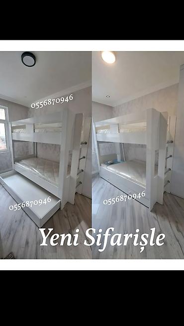 set mebel: Oğlan və qız üçün, Yeni, Çarpayı, Matras ilə, Siyirməli, Laminat — 2