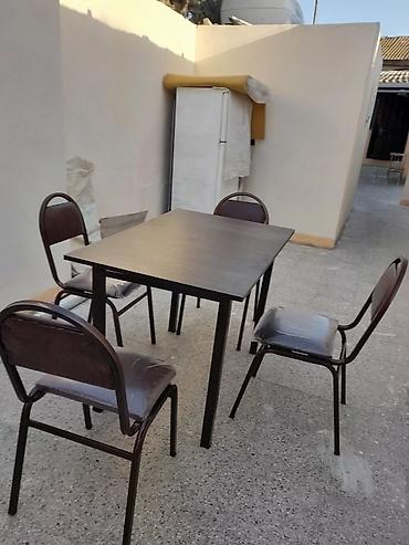 Masa və oturacaq dəstləri: Qonaq otağı üçün, Yeni, Açılmayan, Dördbucaq masa, 6 stul — 10