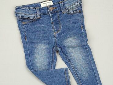 spodnie jeansy z lampasami: Spodnie jeansowe, Reserved, 6-9 m, stan - Dobry