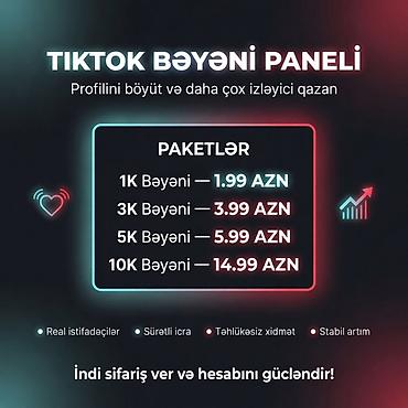 reklama bax pul qazan: Sosial media üçün inkişaf xidməti – TikTok və İnstagram paketləri — 2