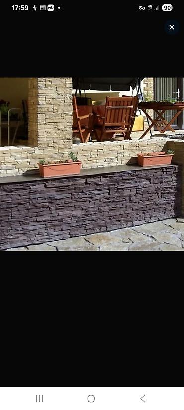 Фасадные сэндвич панели: Фасадные панели под камень от 650 сом за кв. м. Описание: - — 5