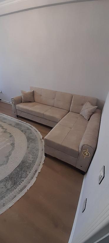 divanlar gəncə: Bej rəngli L formalı künc divan - Minimalist dizayn, neytral bej ton — 4