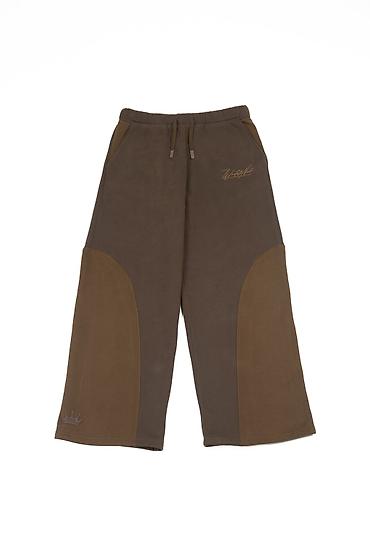 kiwi geyimi: Unisex geniş kəsimli iki rəngli şalvar – rahat streetwear tərzi - — 4