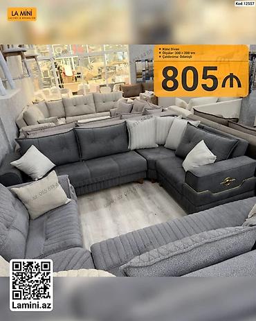 künc divan ölçüləri: Məhsul: Künc divan Model kodu: 12557 Xüsusiyyətlər: - Ölçü: 300 × — 1